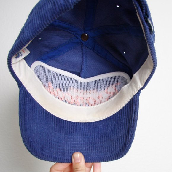 Vintage Denver Broncos The Cord Blue Orange Embroidered Hat Corduroy NFL - Picture 5 of 6